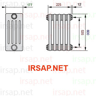 Радиатор IRSAP Tesi 50600/5 T02 CL 01